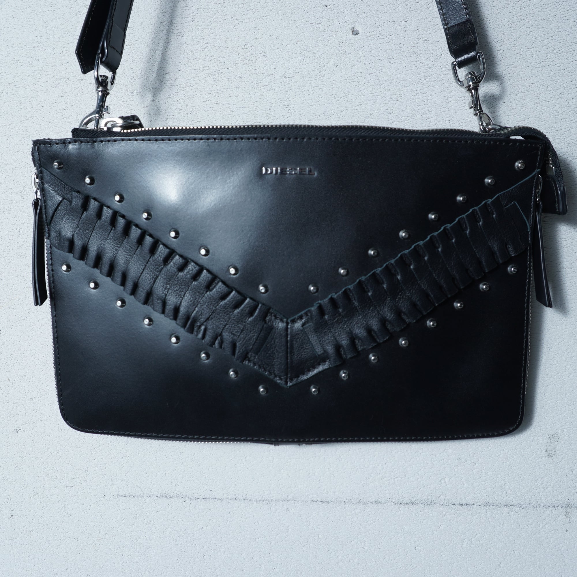 DIESEL レザー スタッズ ショルダーバッグ ハンドバッグ 2way | ヤマダ