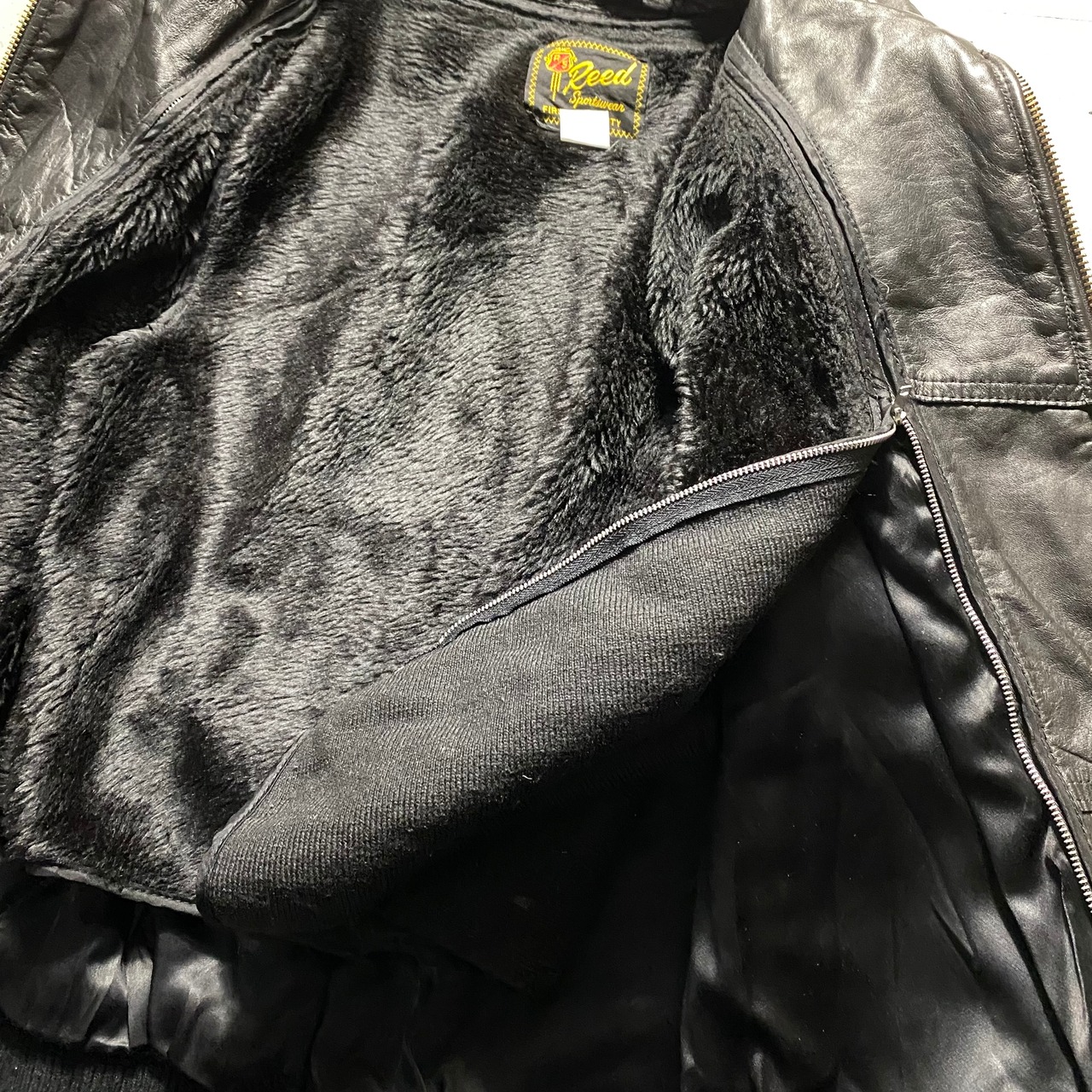 vintage 1970’s leather bomber jacket