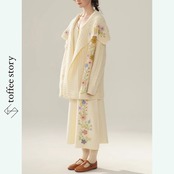 野花とリブ模様の詩情ニット 《Y0414》