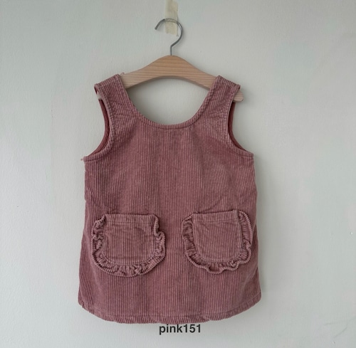 [送料無料][即納S]≪PINK151≫corduroy one piece pink
