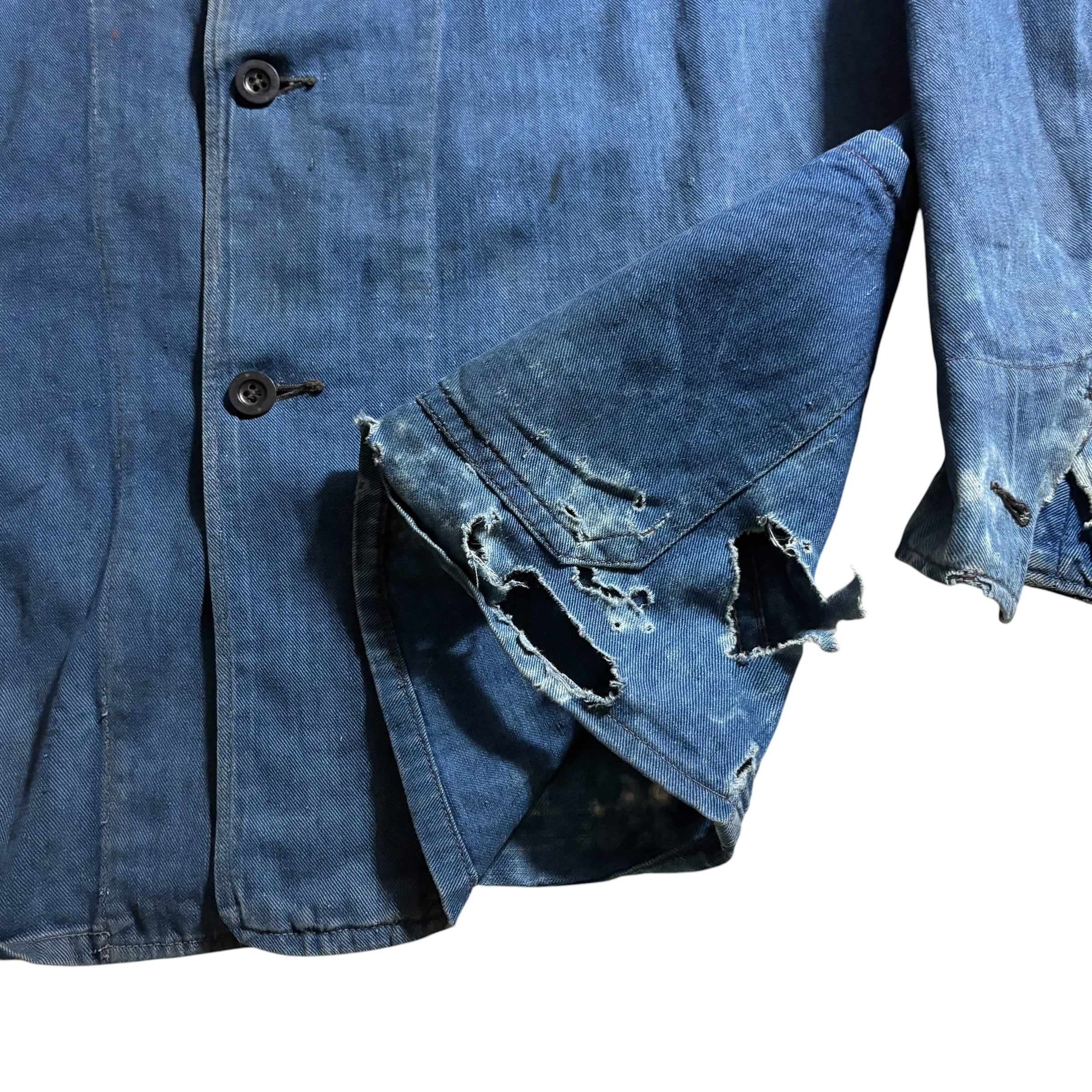 vintage 1940's FABRAM indigo cotton fireman jacket | NOIR ONLINE