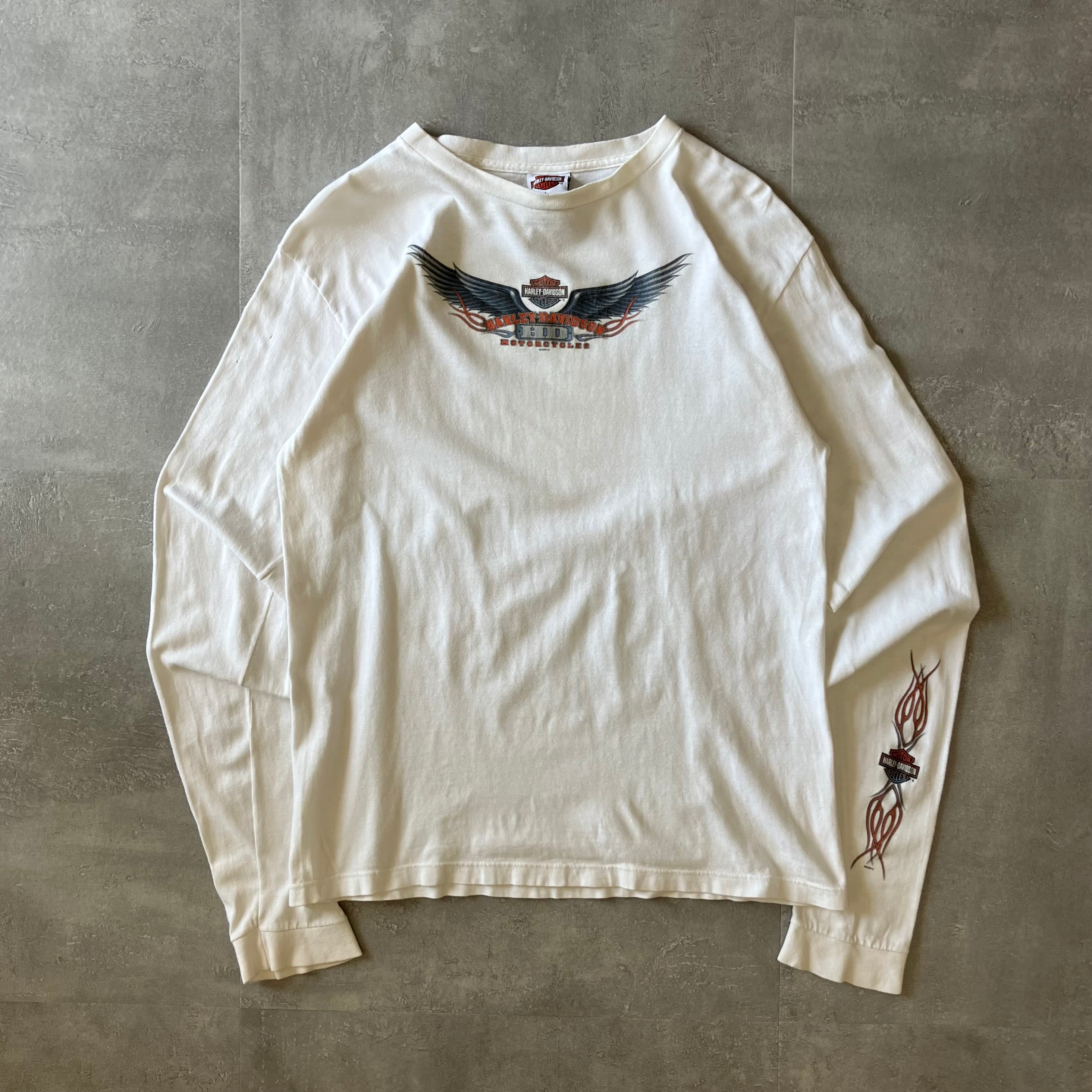 Harley-Davidson 00s ロングスリーブTee 両面プリント L No.2197