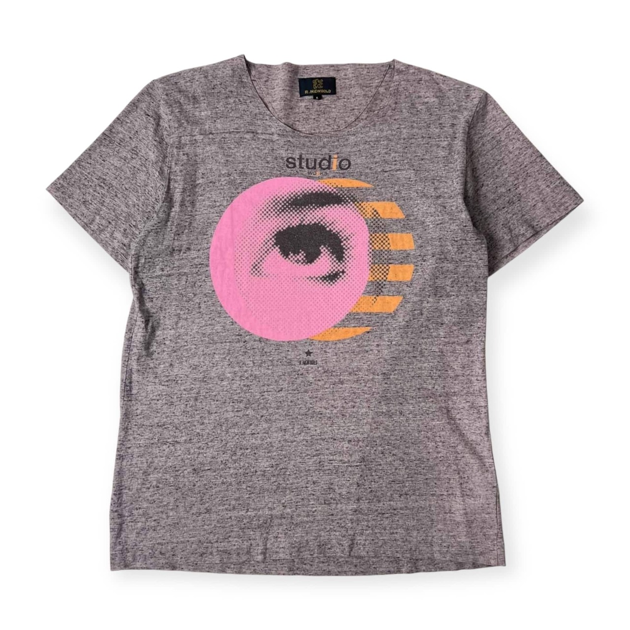 R.NEWBOLD アールニューボールド studio WORKS デザイン 半袖 Tシャツ L/グレー メンズ
