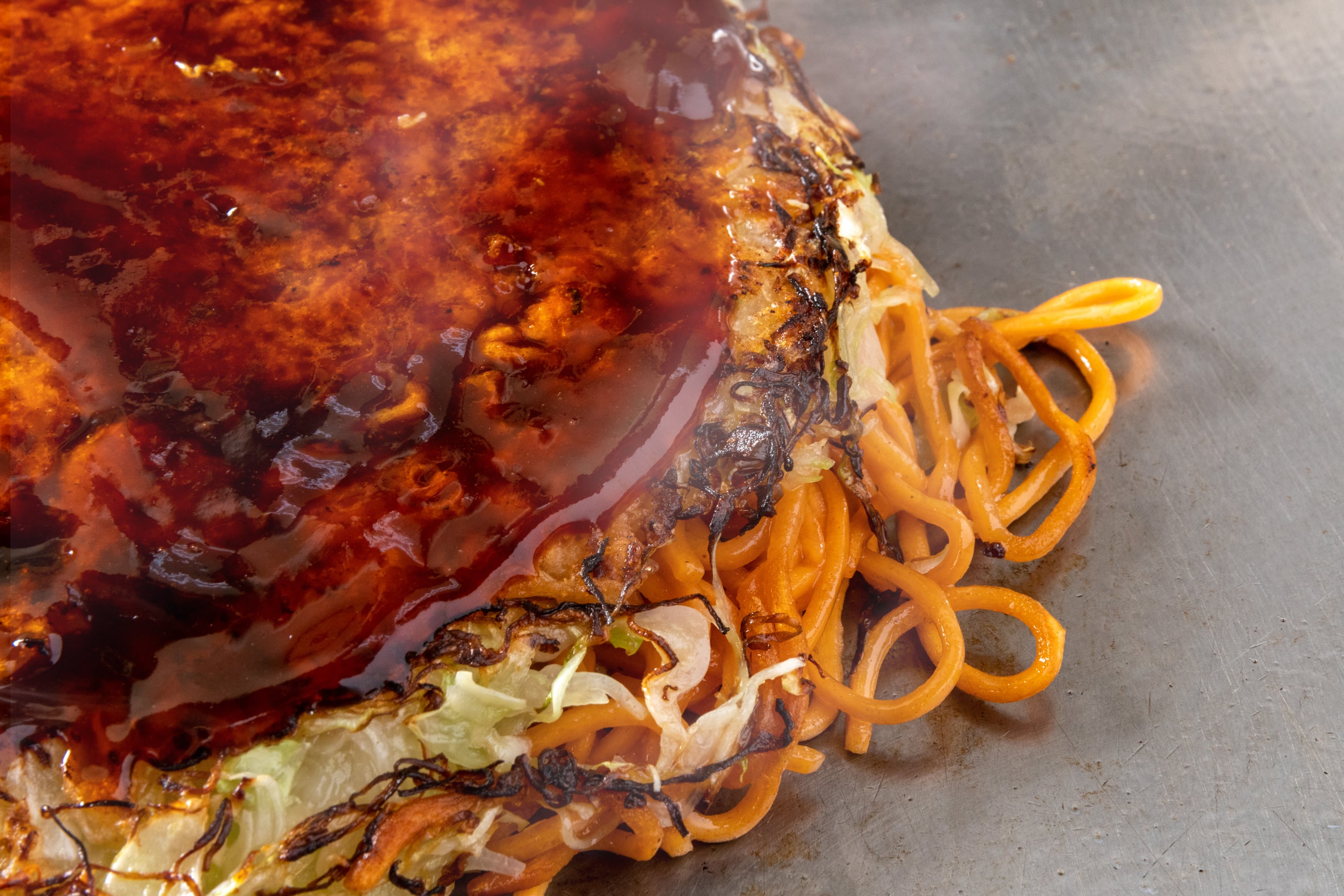 2枚セット】平の家お好み焼き「そば肉玉シングル」（そば/辛麺選べます