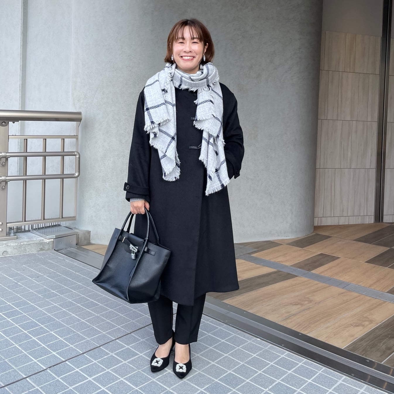 軽量＆あったかウール♡ゆったりお洒落ノーカラーコート【FREE】卒業式