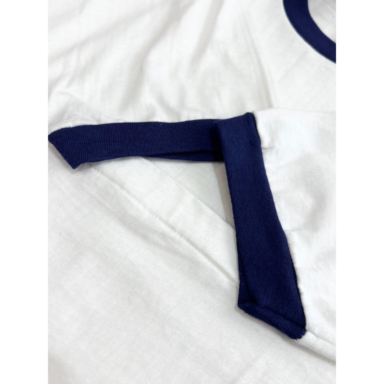 70s Champion "WATER PRINT" Ringer Tee MADE IN USA  Size L_3