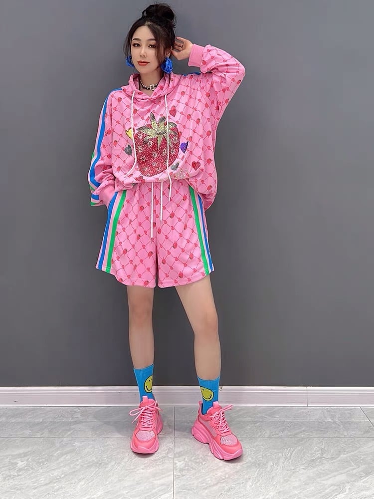 ラインストーンピンクスウェット NAVAL｜【SEQUENZ(シークエンズ)】RHINE STONE ZIP P/K / ライン