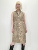 Vintage Leopard Silk Sleeveless Dress