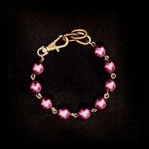 Purple pearl bracelet