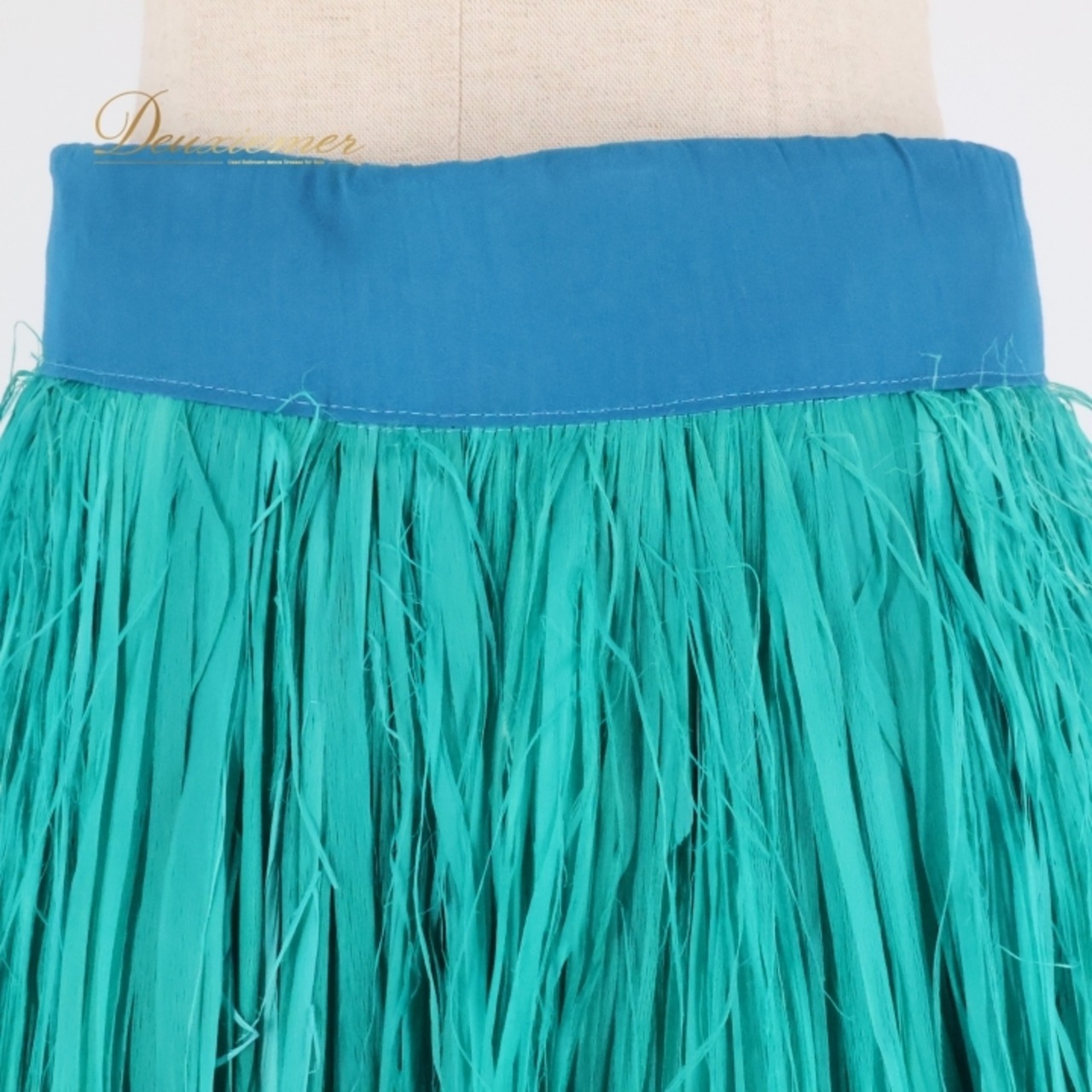 フラダンス 衣装 モレ Hula&Tahiti グリーン系 腰みの スカート タヒチアン マジックテープ 緑 青緑 モレスカート ハワイアン アロハ フラ ダンス レッスン 練習 タヒチ アロハ衣装 ダンス衣装 フラパフォーマンス トロピカル