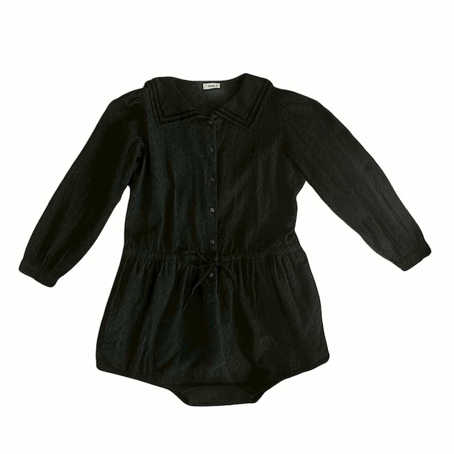lace lily sailor rompers/black