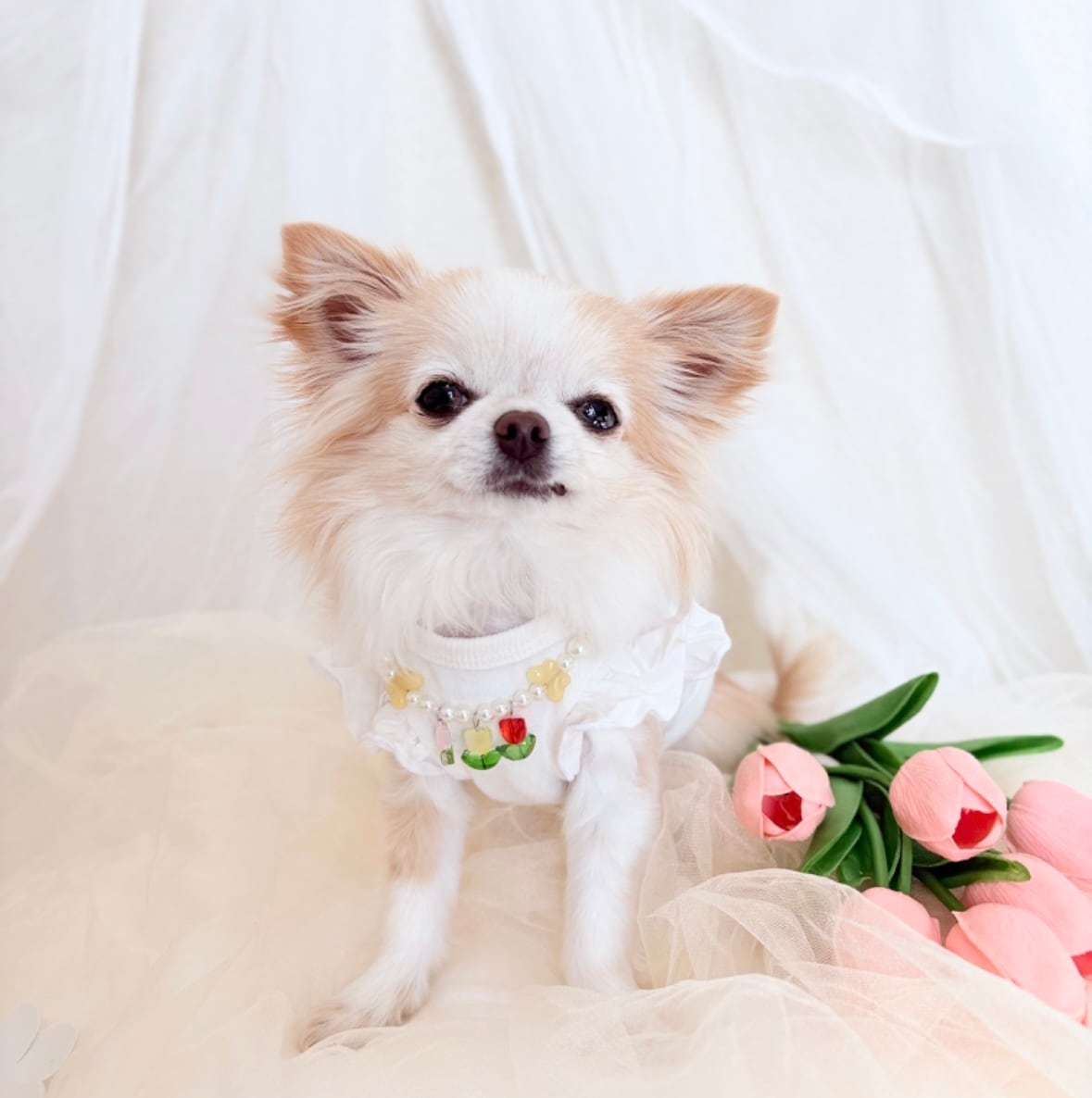 チューリップいっぱいネックレス