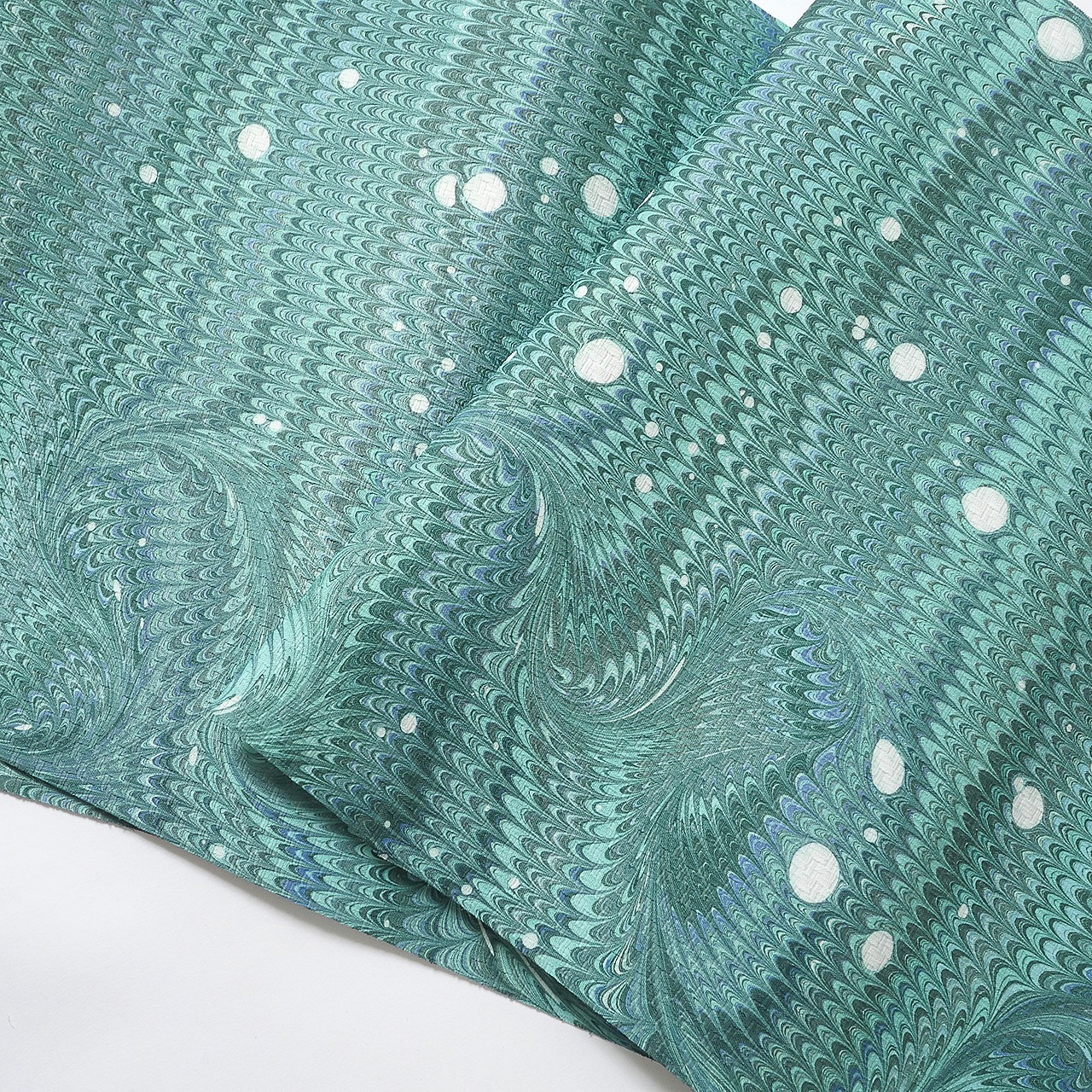 suminagashi リバーシブル半巾帯 〈clear　green〉