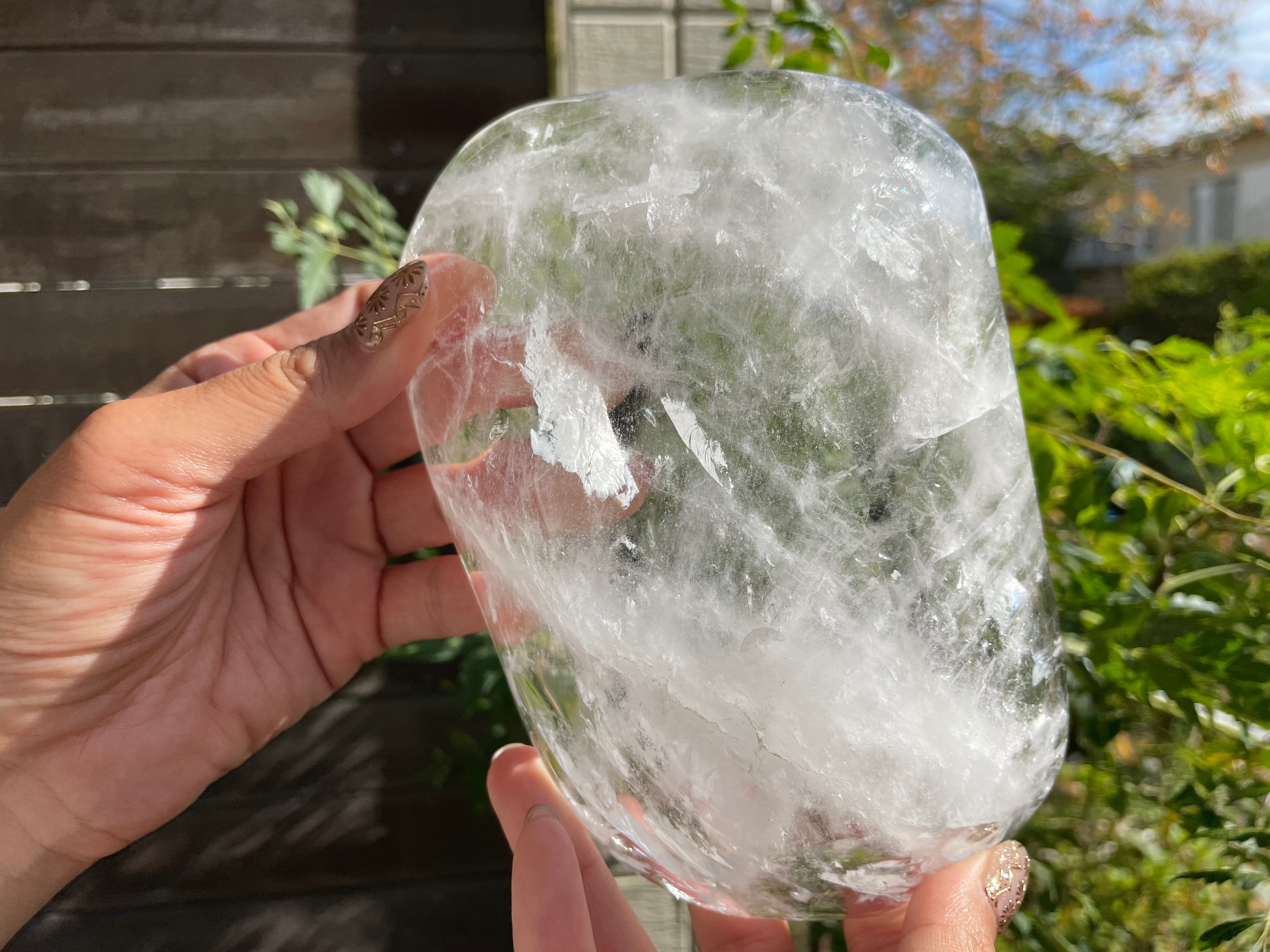 クリスタル bowl (D)780g　虹入り