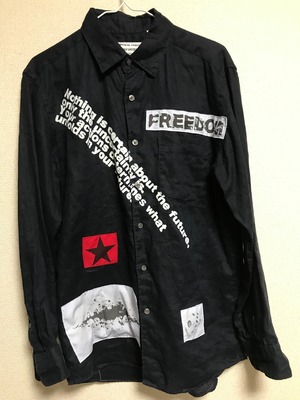 UNFINISHEDメッセージシャツブラック