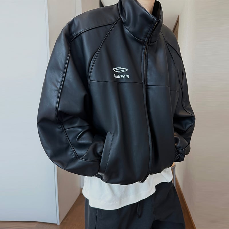 dannyandzeeスタンドカラーレザージャケット | mblueshop