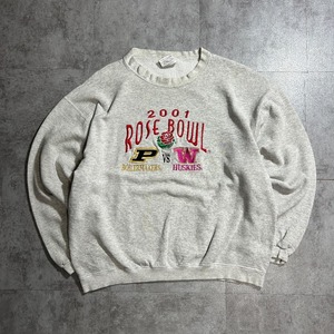 90s TULTEX Crewneck カレッジ グレー ounce Mid L / 身幅60 着丈58cm