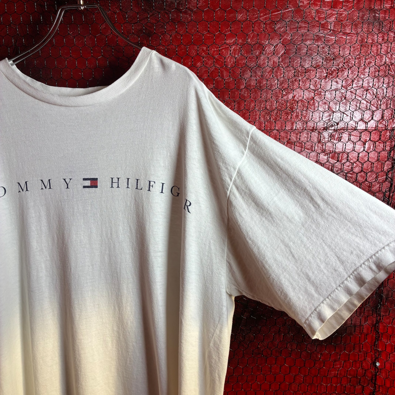 90s〜00s USA製TOMMY HILFIGER ロゴTシャツ 白 ボックスシルエット