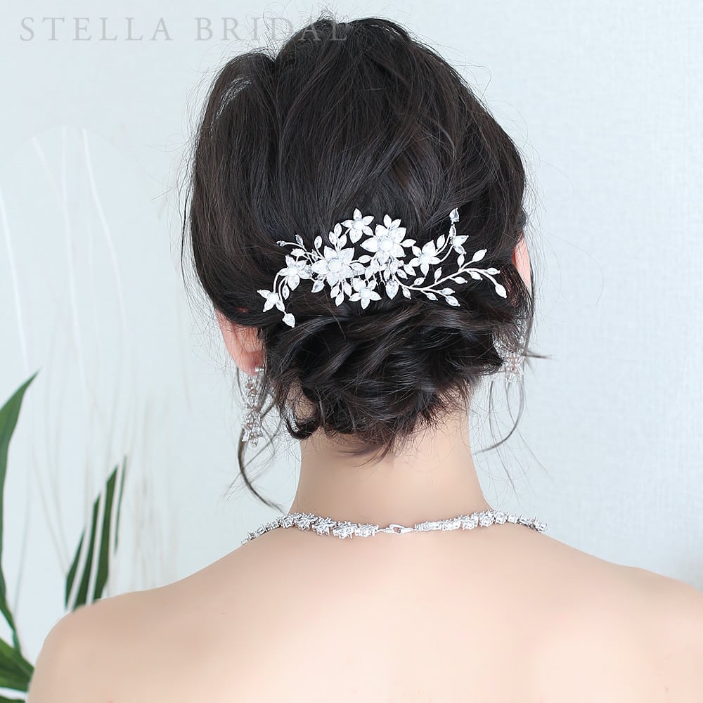 【受注生産品】キュービックジルコニア ウェディングヘッドジュエリー Helena - ヘレナ| ウェディングアクセサリー