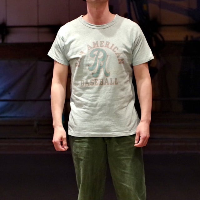 1980s Champion 88/12 Print T-Shirt / トリコタグ チャンピオン 染み込みプリント 緑杢 Tシャツ