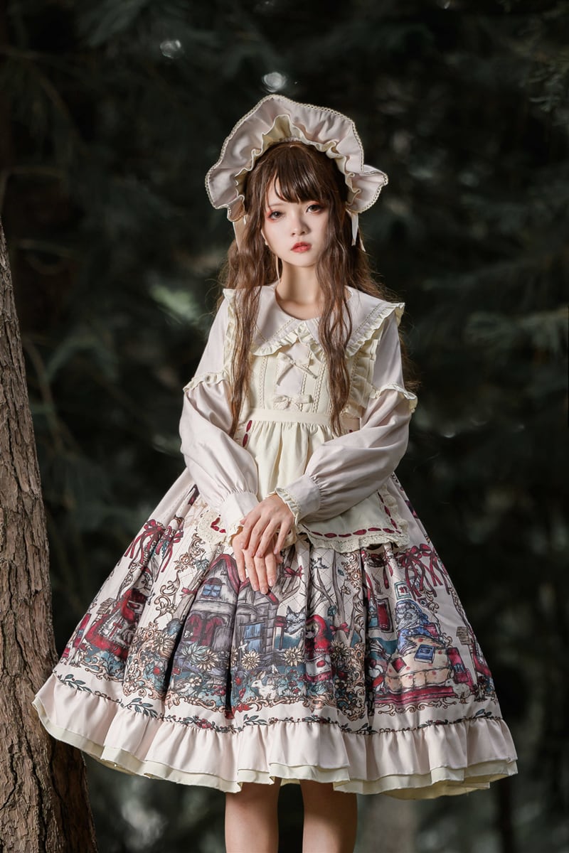 栀】LO716 lolita オリジナル 洋服 ロリータ ワンピース-