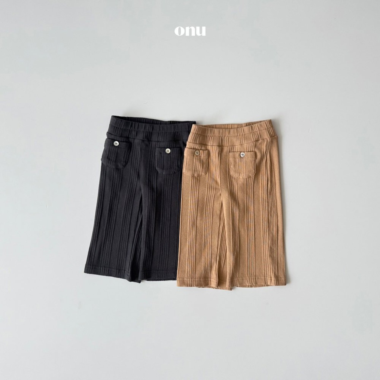 【ONU】 チーズリブパンツ／チャコール（80~120cm） - 10