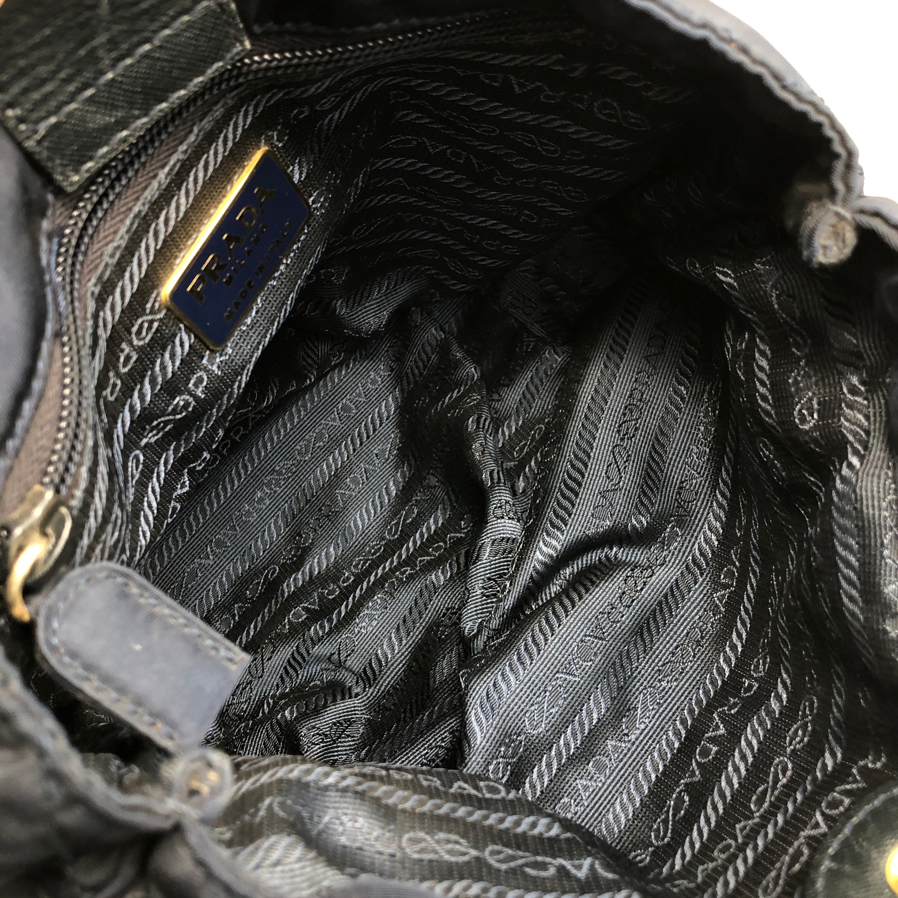 PRADA プラダ ショルダーバッグ ネイビー トライアングルロゴ ナイロン