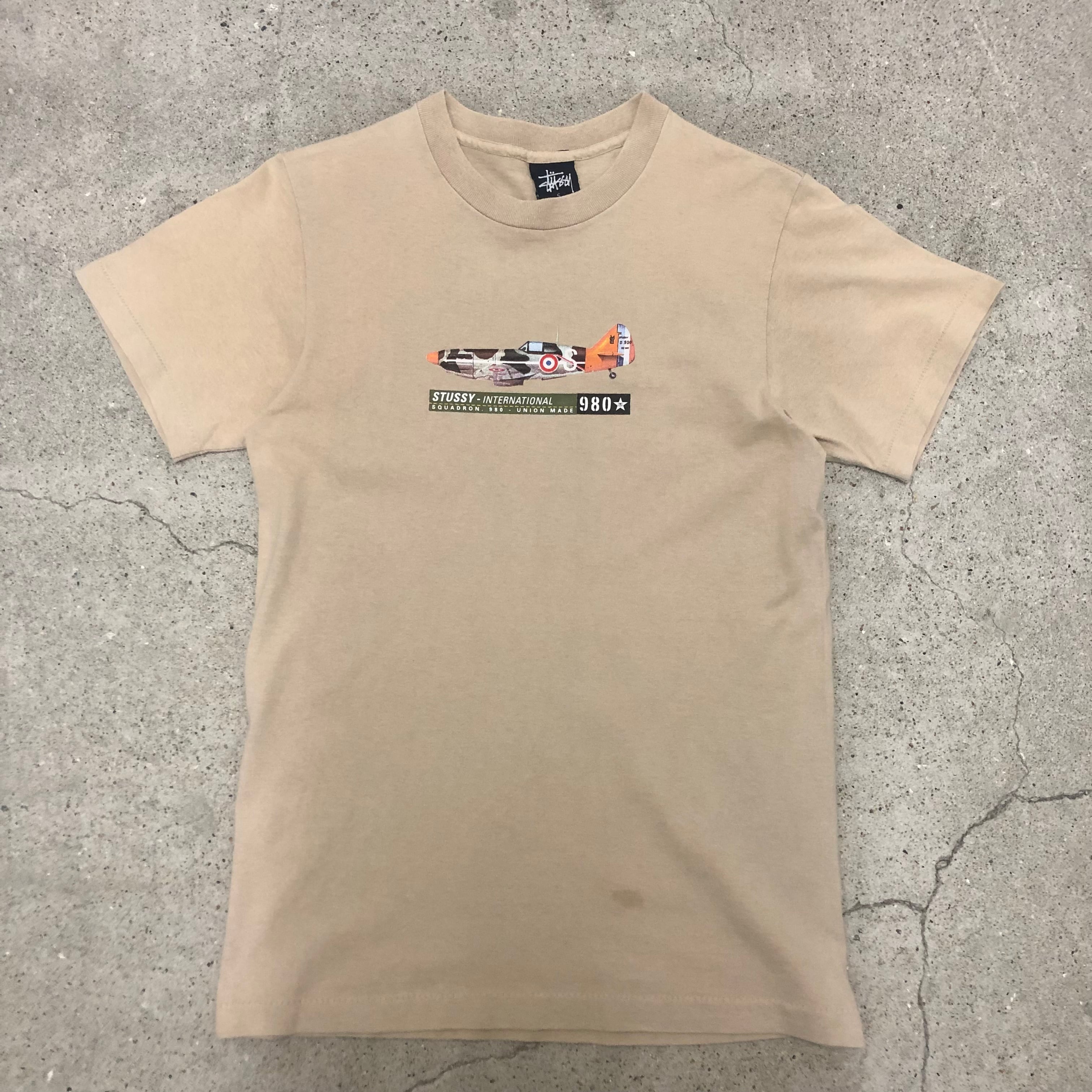 90s OLD STUSSY/D.520 print Tee/USA製/紺タグ/S/フランス空軍 90s OLD STUSSY/D.520 print Tee/USA製/紺タグ/S/フランス空軍