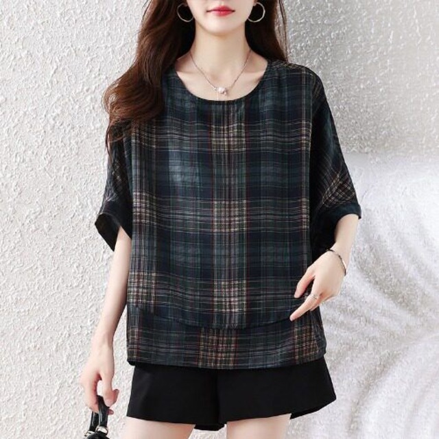 BATWING DOLMAN RELAXED MID SLEEVE SHIRT M-18012