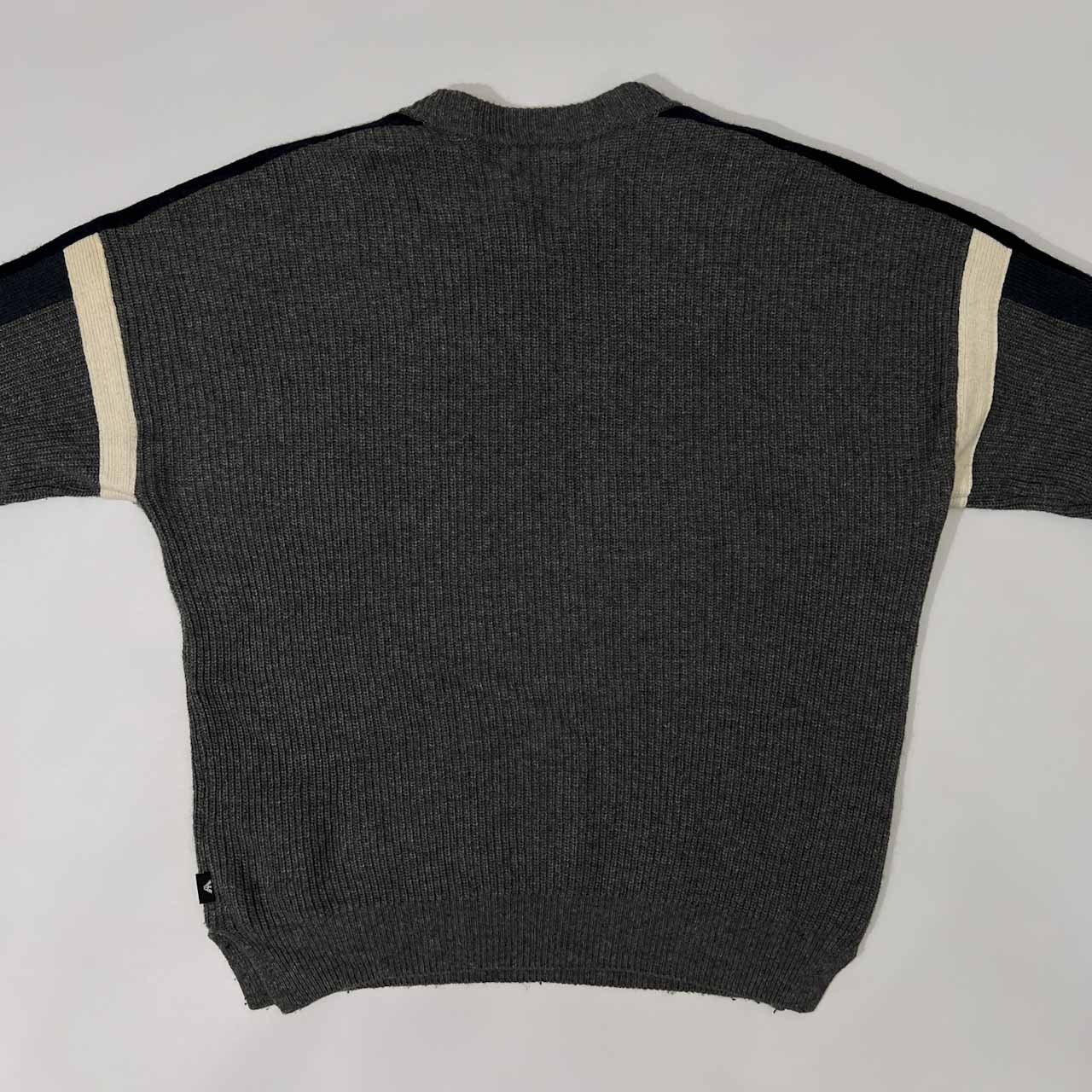 カシミヤ混 エンポリオ アルマーニ EMPORIO ARMANI 袖ライン入り ニット セーター S/180/92A /チャコールグレー/メンズ