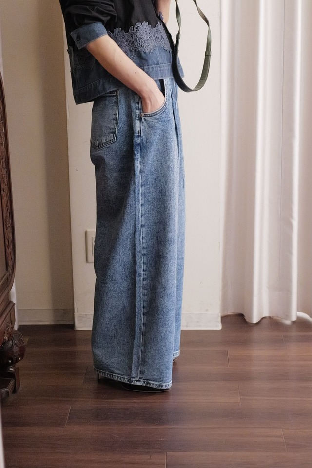 crash denim balloon wide blue