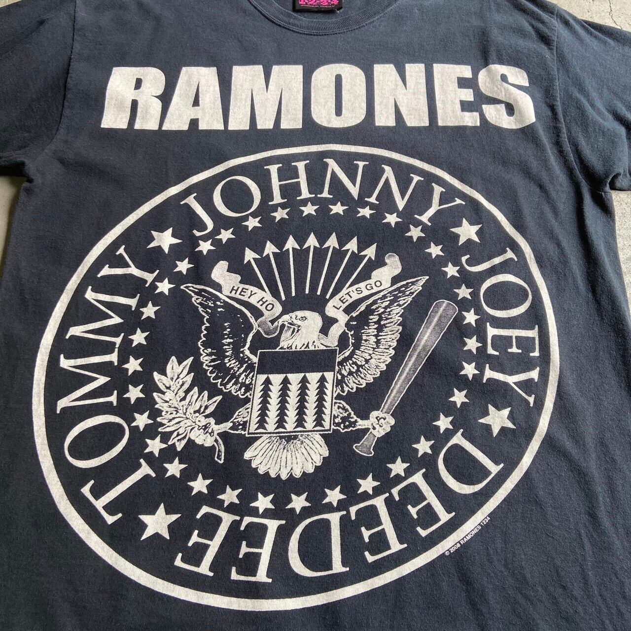 Vintage Rock Item ロック アイテム 90s RAMONES ラモーンズの激情 クルーネック 半袖 Tシャツ Hanesボディ ブラック 黒 L 90年代  トップス カットソー バンドT ロックT アーティストT 【メンズ】