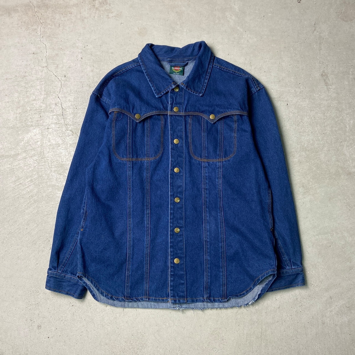 90年代 McGREGOR マクレガー デニムジャケット デニムシャツ メンズ2XL 