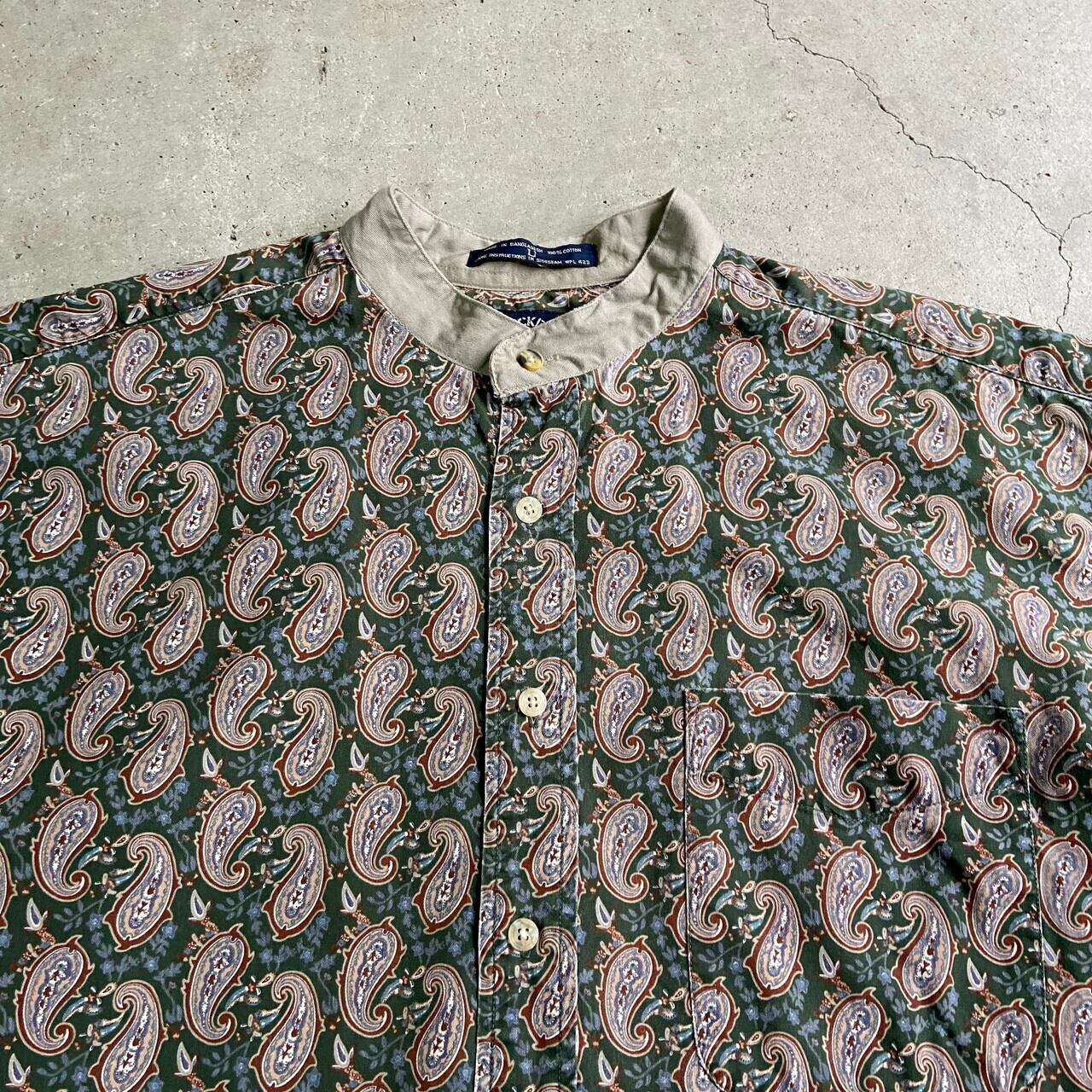 ビッグサイズ 90年代 DOCKERS ドッカーズ 半袖 バンドカラー コットン