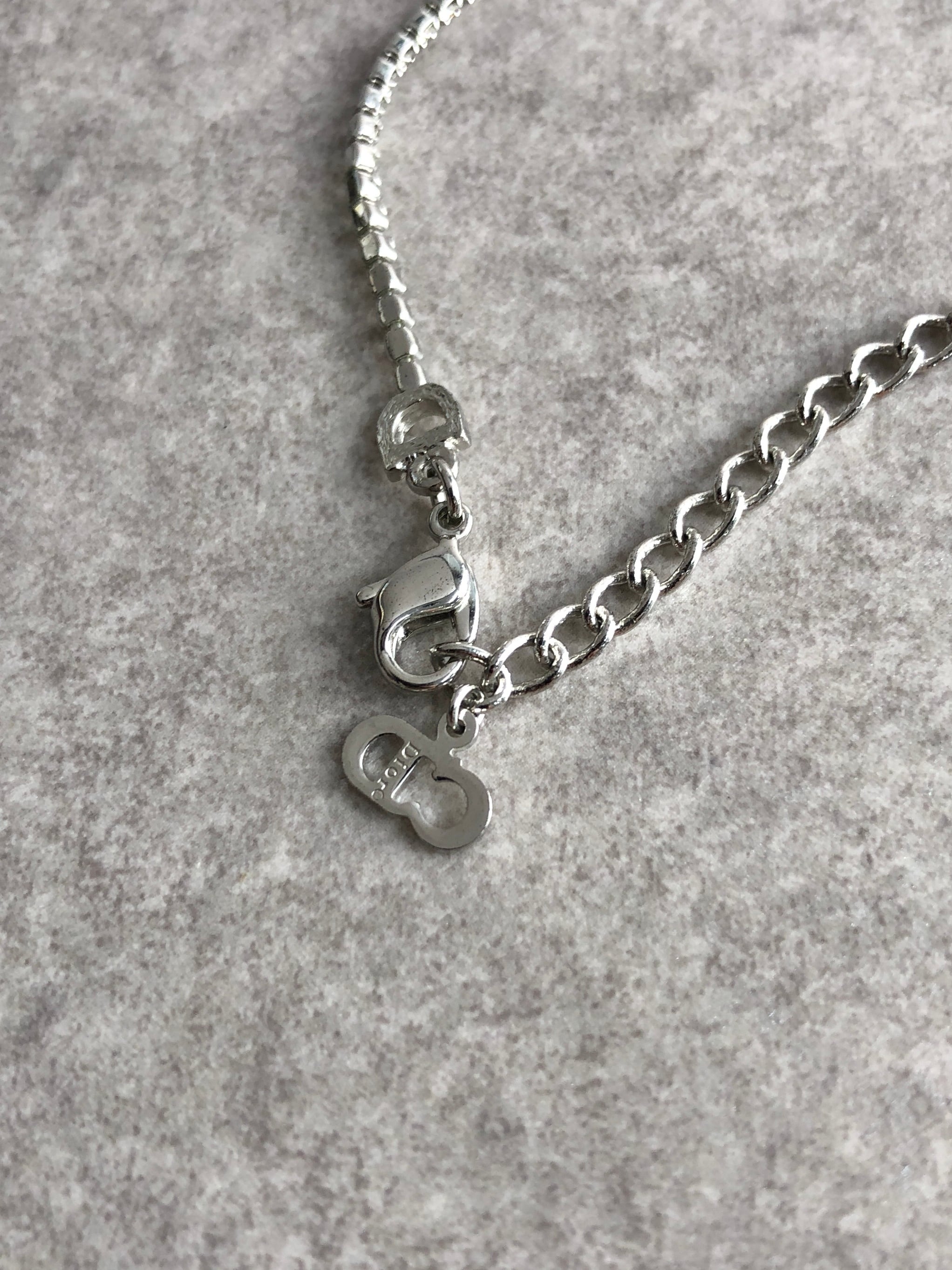 新品未使用【Christian Dior】シルバープレートネックレス Christian Dior クリスチャン ディオール ネックレス シルバー
