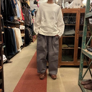 homspun 10oz Denim Gathered Pants　ホームスパン　10オンスデニムギャザーパンツ　グレー　イージーパンツ　ワイドパンツ　厚手デニム