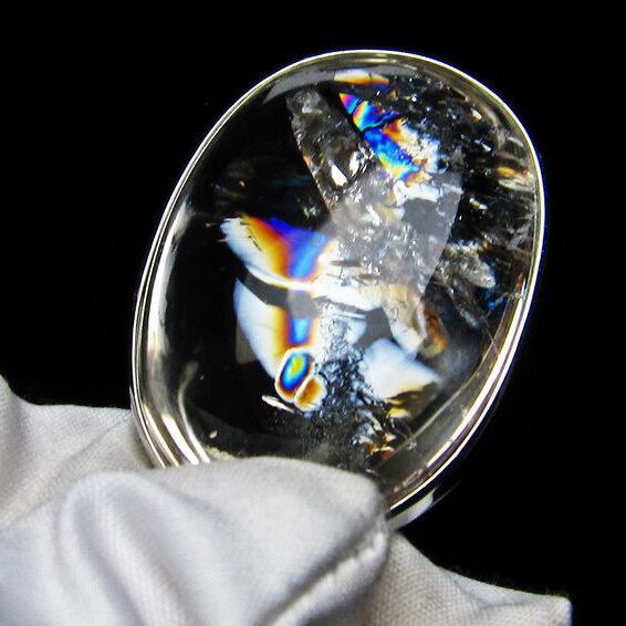 アイリスクォーツ 水晶 ペンダント 虹入り  おまかせ便 112-6545