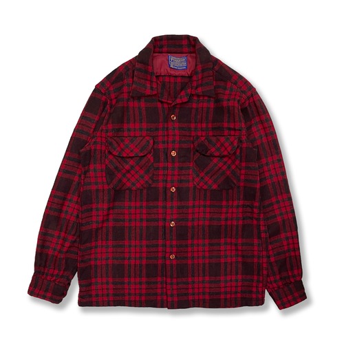 PENDLETON 60s WOOL OPEN COLLAR SHIRT