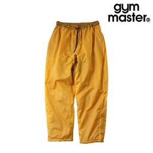 gym master ジムマスター マイクロリップ×ベロア リバーシブルウォームアップパンツ メンズ レディース ベロア ナイロン リップストップ 防風 春秋冬 G821708 マスタード×オレンジ