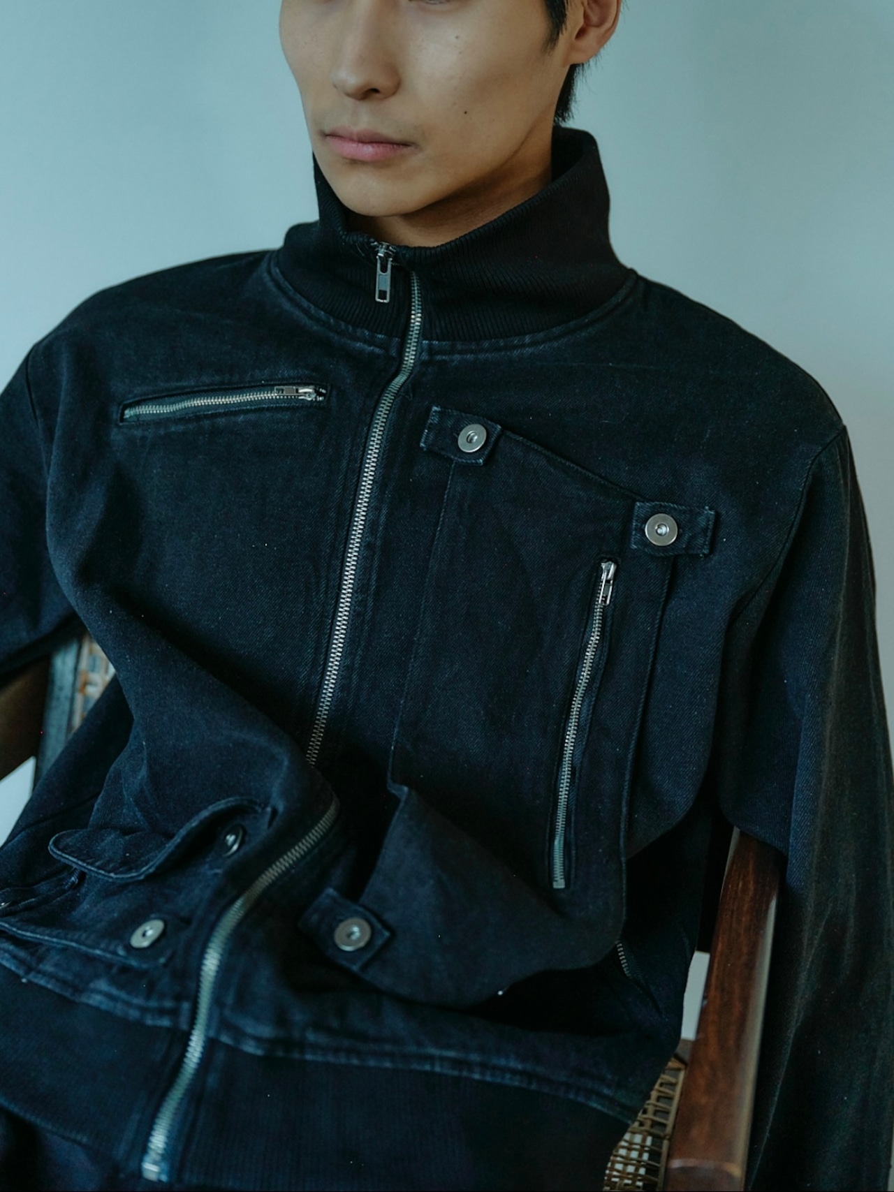 Convertible Pocket Denim Jacket