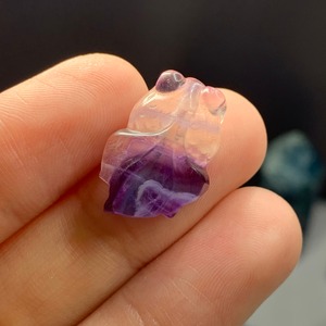 1貫通穴・金魚さんフローライトビーズ