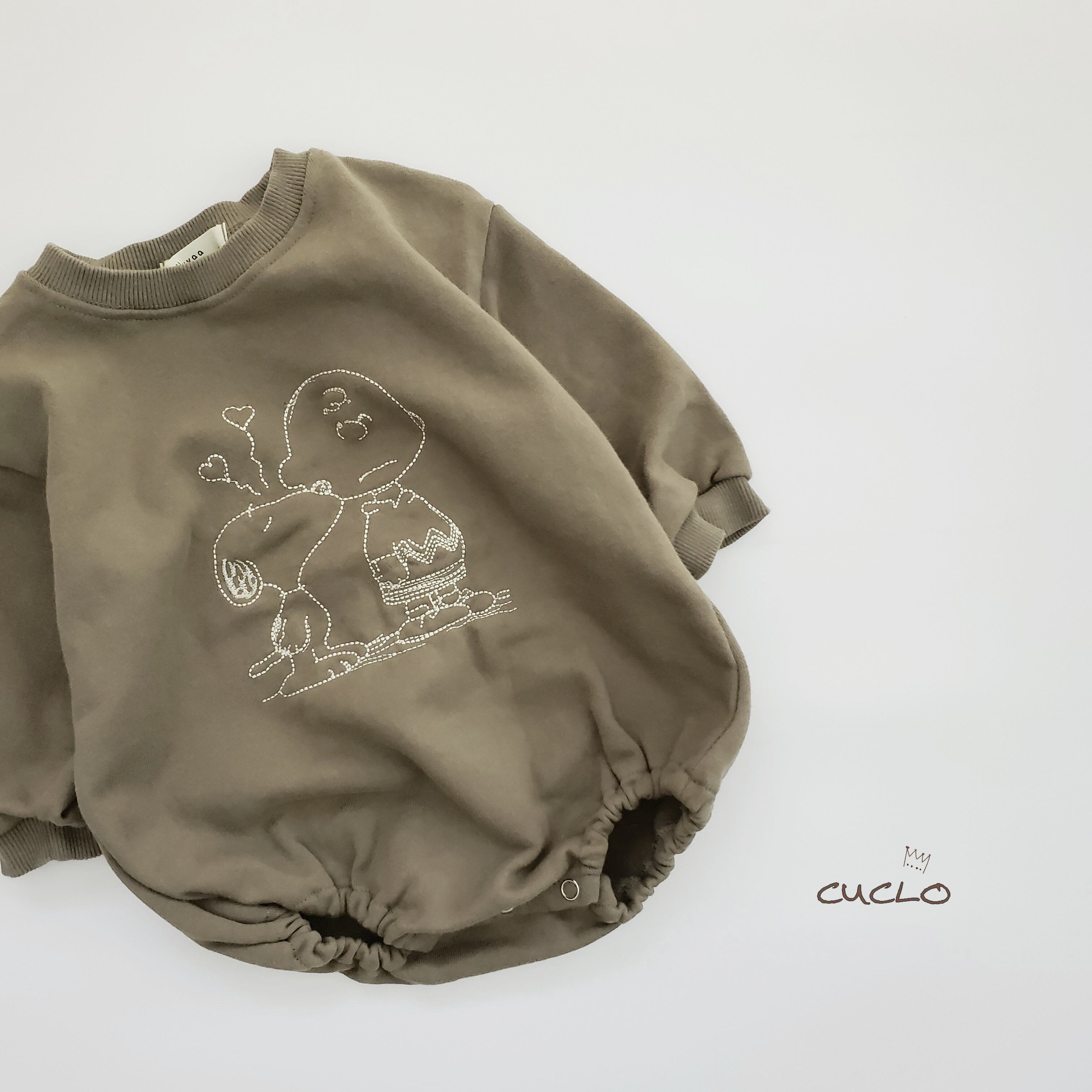 送料無料 即納 Chuuuスヌーピースウェットロンパース Hyvaa Cuclo きゅくろ 韓国子供服ネットショップ