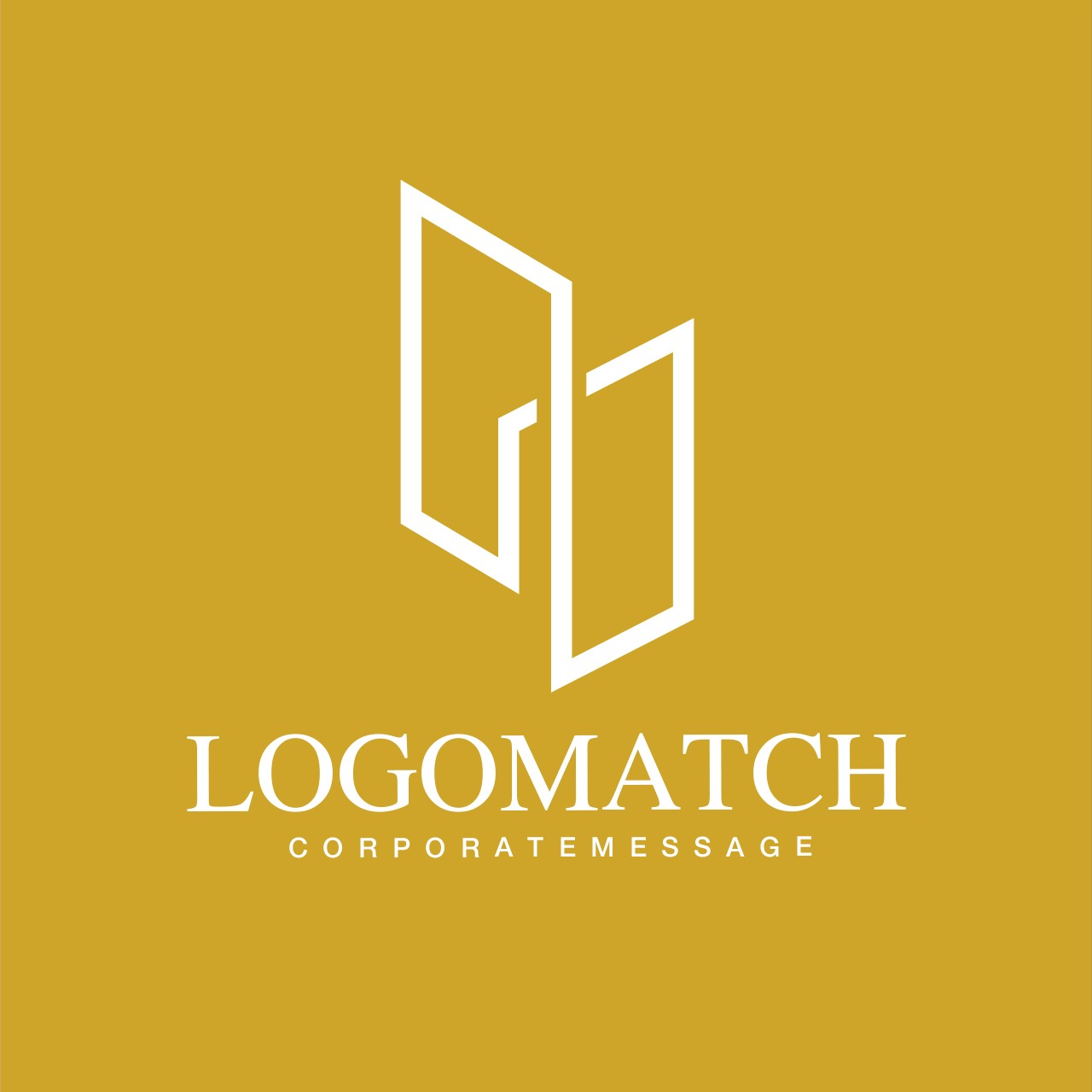 力強くそびえ立つビルのロゴ