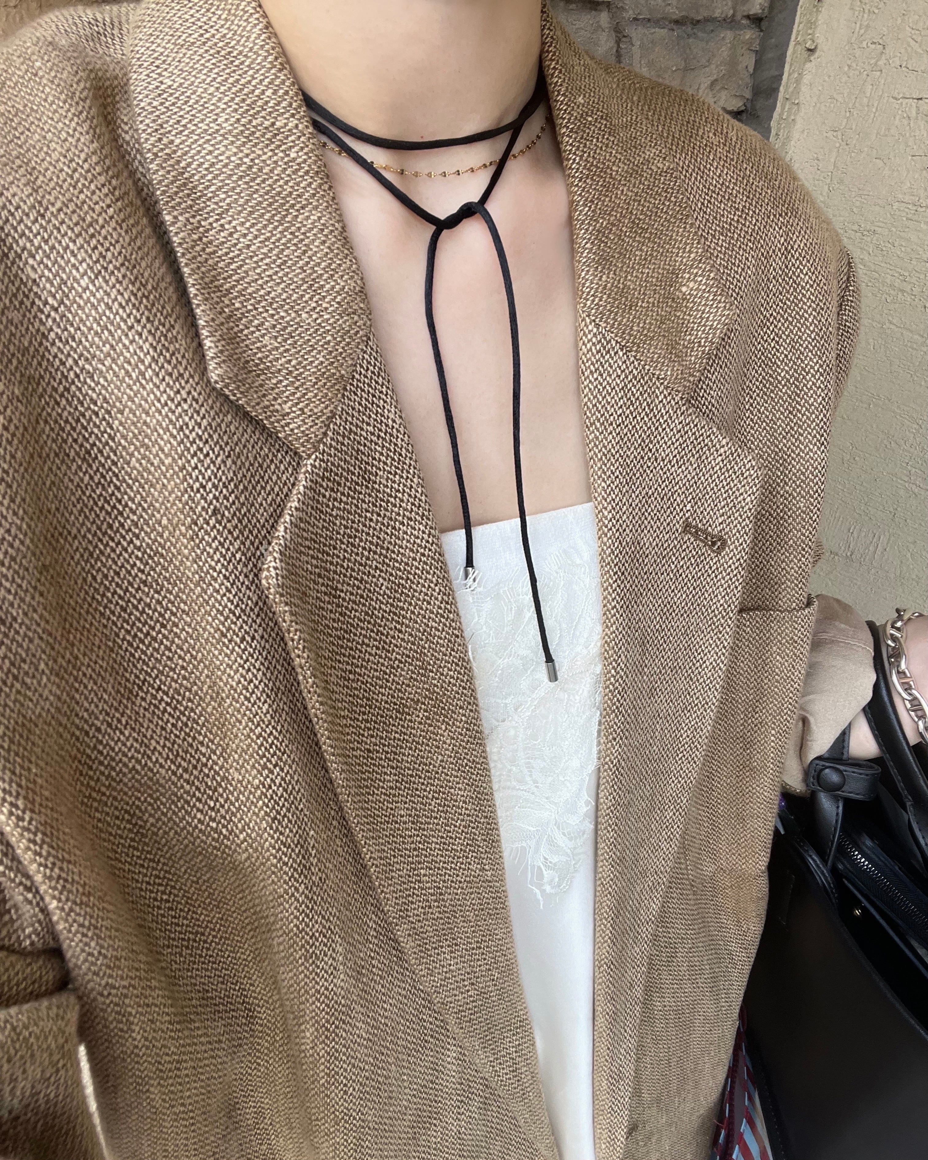 Silk cord choker (N240) | onesea