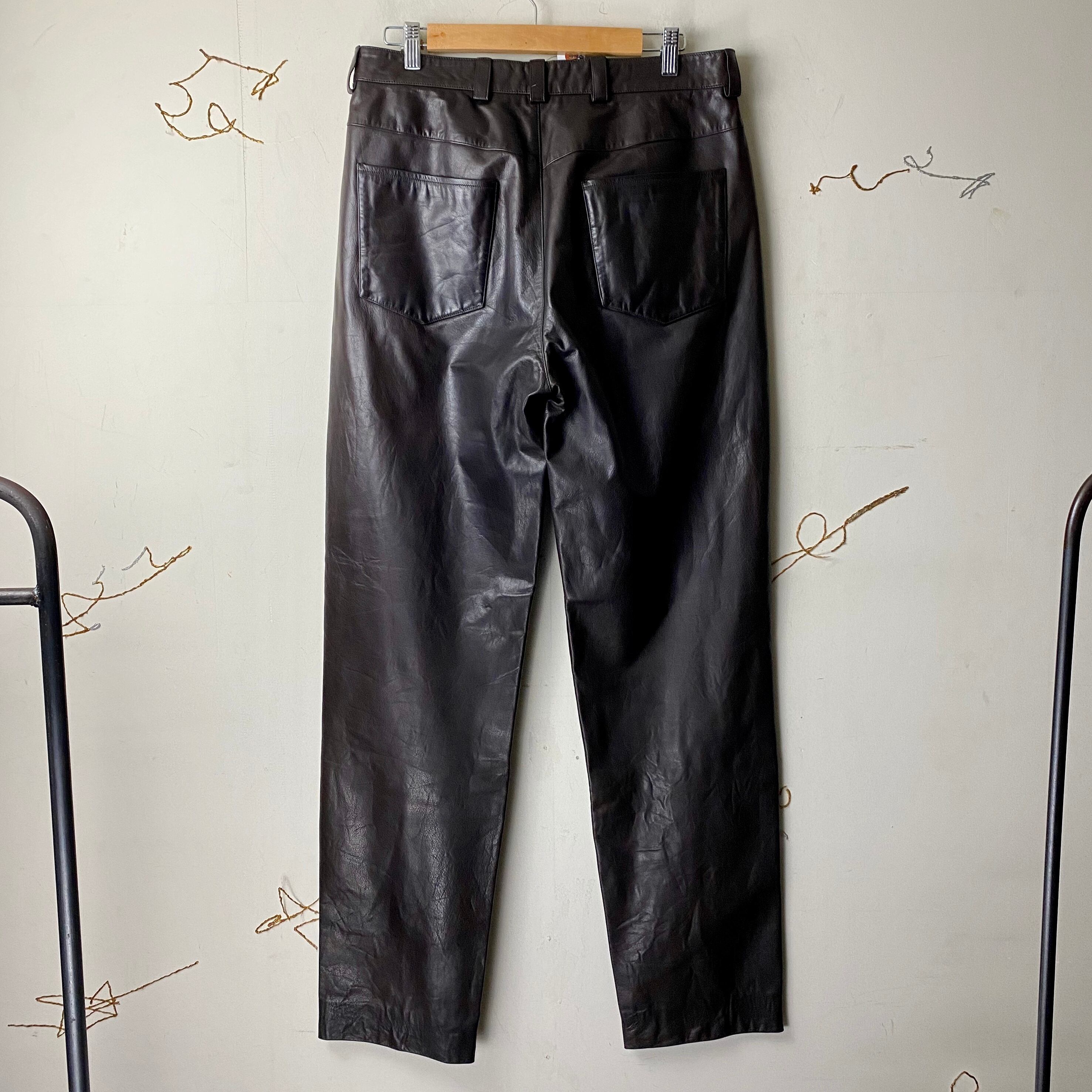 JIL SANDER tapered leather pants | NOIR ONLINE 