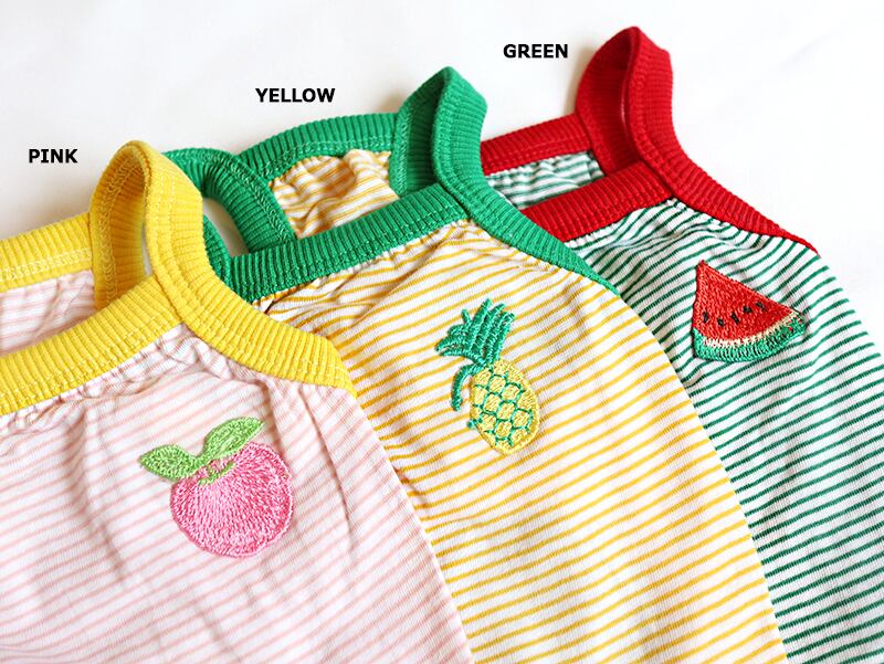 【SALE】フルーツタンクトップ S ~ XL 3color / 犬服 ドッグウェア 犬の服 春夏 ペット洋服 top47