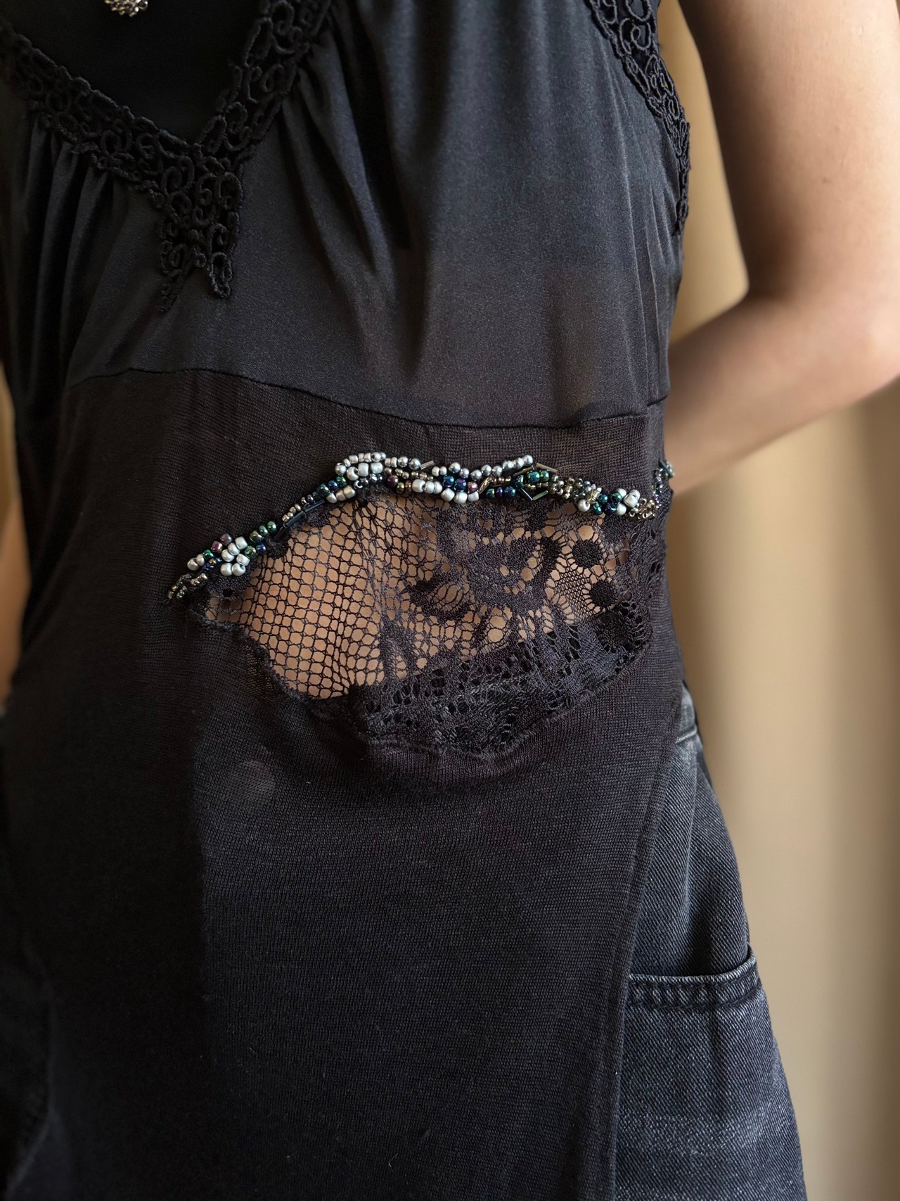 bead embroidery remake layered dress-4737-6
