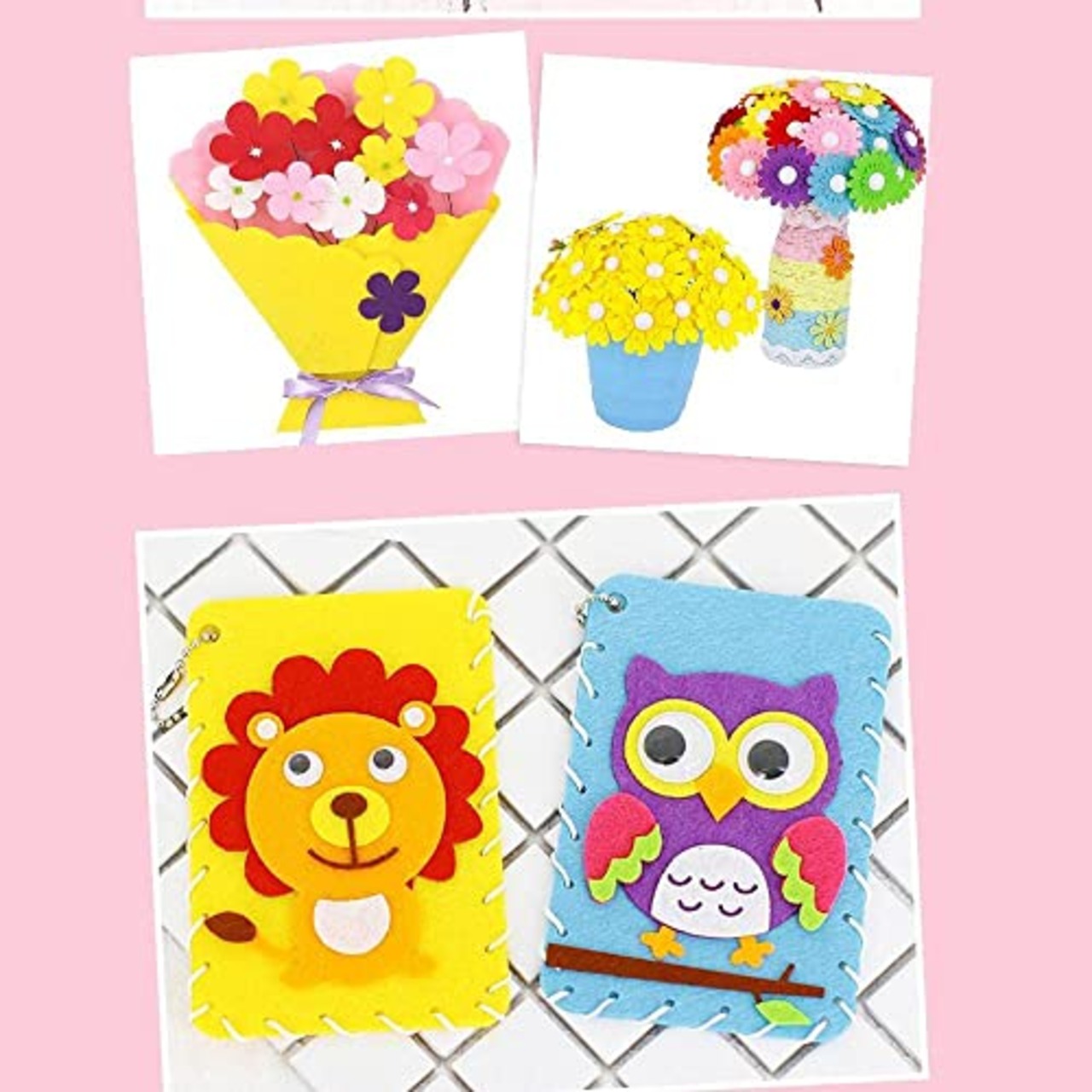 YFFSFDC カラフル40枚 羊毛フェルト 不織布 フェルト生地シート DIY手芸用 材料 幼稚園の装飾 手作り 厚さ1mm (10*10cm)