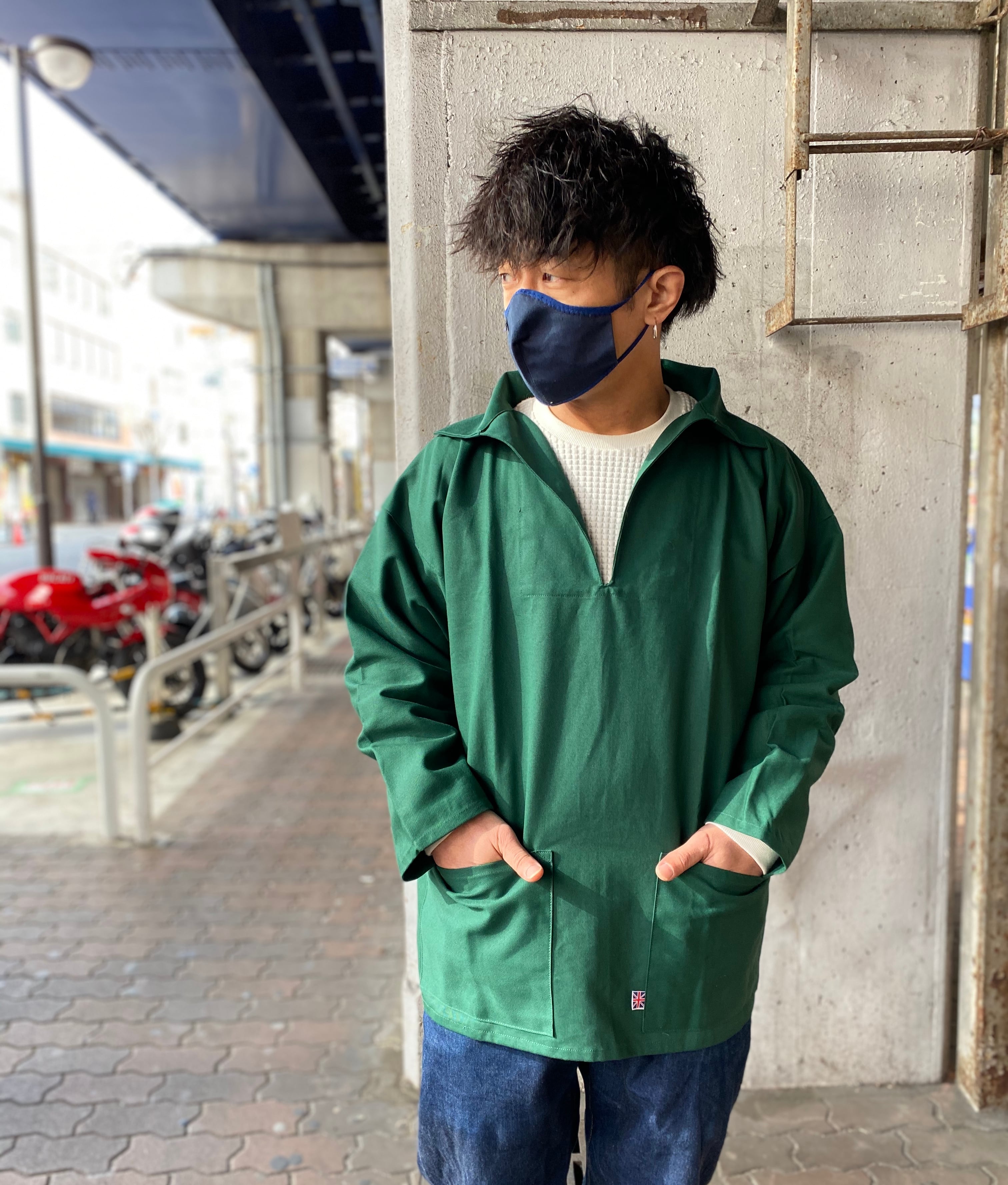 NEWLYN SMOCKS】フィッシャーマンズ スモック Vネック | Pay ID NEWLYN SMOCKS】フィッシャーマンズ スモック Vネック | Pay ID