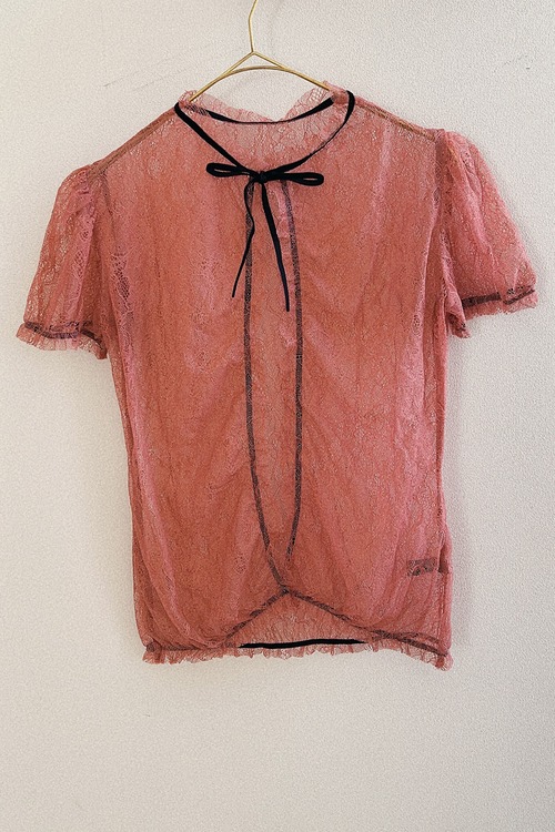 Susan Top - Biscuit Pink/Black